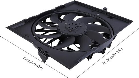 Radiator Cooling Fan Assembly 621211 76285 17427543282 17427514181 Compatible for BMW E60 E63 E64 E65 525i 525xi 528i 528xi 530i 530xi 545i 645Ci 750i in Kuwait