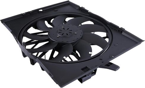 Radiator Cooling Fan Assembly 621211 76285 17427543282 17427514181 Compatible for BMW E60 E63 E64 E65 525i 525xi 528i 528xi 530i 530xi 545i 645Ci 750i in Kuwait