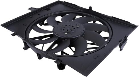 Radiator Cooling Fan Assembly 621211 76285 17427543282 17427514181 Compatible for BMW E60 E63 E64 E65 525i 525xi 528i 528xi 530i 530xi 545i 645Ci 750i in Kuwait