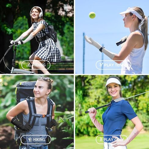 15-inch Extended Sun Gloves For Women UV Protection Touchscreen Arm Sun Driving Gloves for Cycling Golfing Outdoor in Kuwait