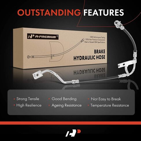 A-Premium Front Passenger Brake Hydraulic Hose Compatible with Dodge Models - Dakota 1997-1999, Durango 1998-1999 - Replace# 52008994 in Saudi Arabia