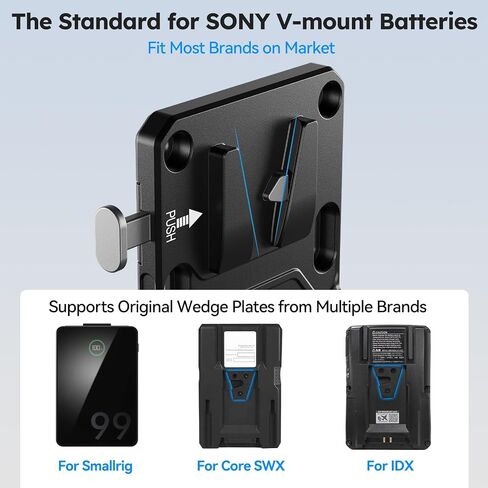 Sirui Mini v Mount Battery Base and Wedge Plates Kit ، محول V-Mount سريع الإصدار السريع ، مجموعة صغيرة من مجموعة V-Lock ، ملحقات الكاميرا ، AM-VM04 in Saudi Arabia