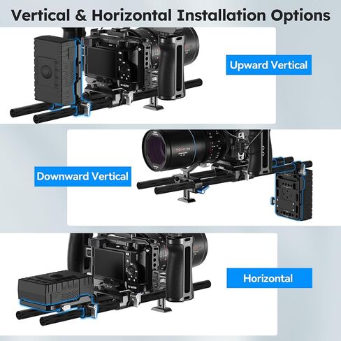 Sirui Mini v Mount Battery Base and Wedge Plates Kit ، محول V-Mount سريع الإصدار السريع ، مجموعة صغيرة من مجموعة V-Lock ، ملحقات الكاميرا ، AM-VM04 in Saudi Arabia