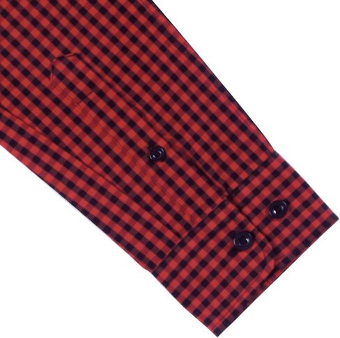 Men's Plaid Casual Slim Fit Long Sleeve Button Down Dress Shirts in Kuwait