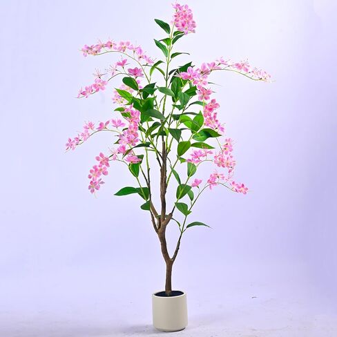 نباتات الياسمين الاصطناعية 6 أقدام و 6 أقدام ، وأشجار اصطناعية نابضة بالحياة مع أزهار طبيعية ، مثالية لأي مساحة in Kuwait