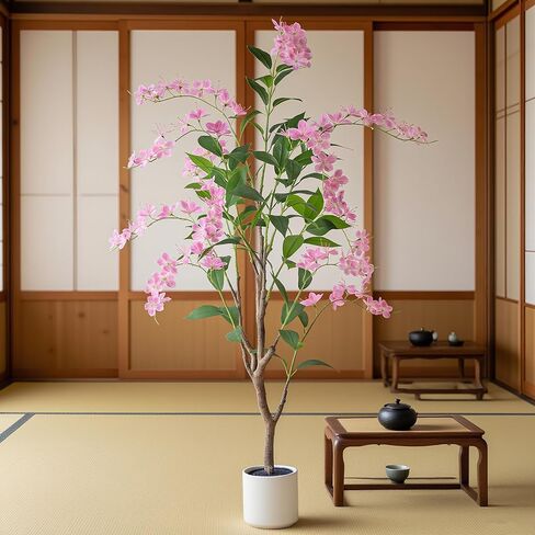 نباتات الياسمين الاصطناعية 6 أقدام و 6 أقدام ، وأشجار اصطناعية نابضة بالحياة مع أزهار طبيعية ، مثالية لأي مساحة in Kuwait