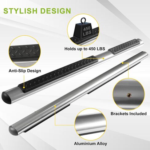 Running Boards Silver Side Steps fit for Jeep Grand Cherokee Limited Laredo Overland 2011-2021, Anti-Slip Aluminium Step Side Step Bars Pedal Step(Pair) in Saudi Arabia