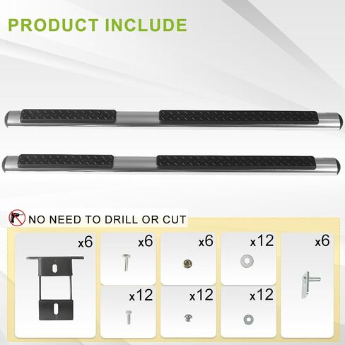 Running Boards Silver Side Steps fit for Jeep Grand Cherokee Limited Laredo Overland 2011-2021, Anti-Slip Aluminium Step Side Step Bars Pedal Step(Pair) in Saudi Arabia