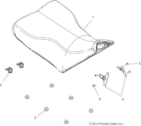 Polaris 2687860-070 Gloss Black Basic Seat Assembly Sportsman 1000 850 XP in Saudi Arabia