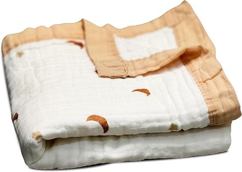 100% Cotton Muslin Baby Blanket | Soft & Breathable 6-Layer Baby Blanket | Lightweight Quilt for Newborns, Infants & Toddlers | Gender-Neutral (Little Prince) in Saudi Arabia
