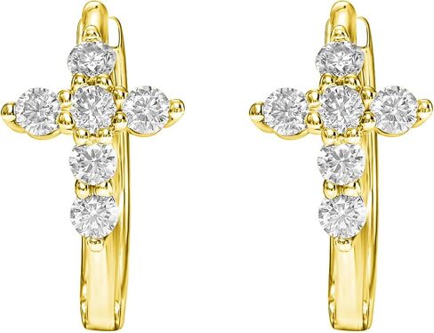 18K Yellow/White Gold Plated Silver Hoop Earring With Lab Grown Diamonds/Emerald/Blue Sapphire/Moissanite, Earring For Women, Gift For Her Jewelry For Women in Kuwait