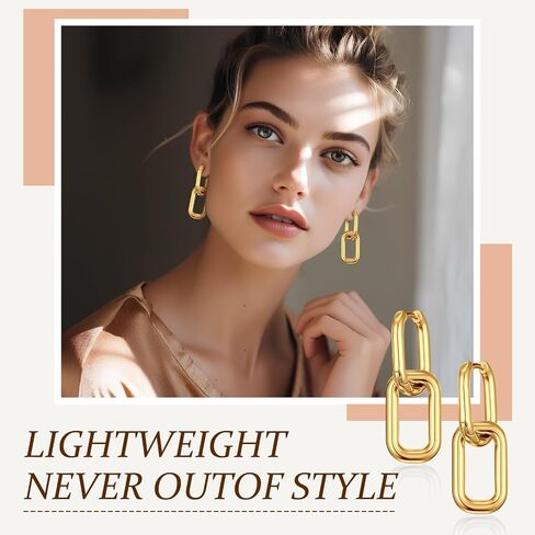 Nosiny 9 Pairs Gold Chunky Hoop Earrings Set for Women Gold Plated Thick Open Twisted Huggie Hoop Earring Jewelry for Gifts in Saudi Arabia