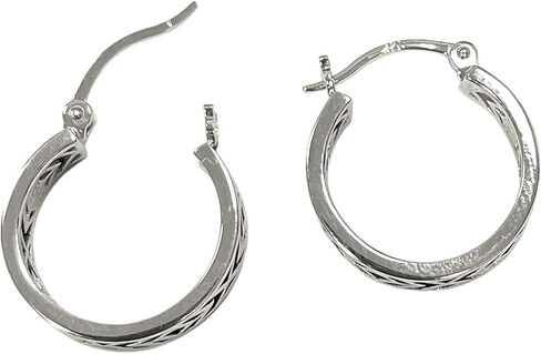 أقراط Harley-Davidson النسائية ، Aztec Bar & Shield Hoops ، Silver HDE0371 in Saudi Arabia