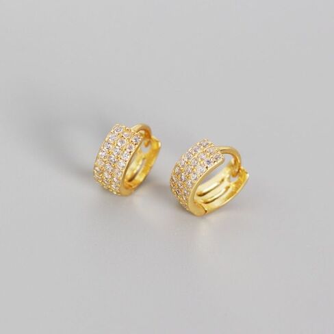 14K Gold Moissanite Hoop Earrings for Women,Dainty Natural Moissanite Huggie Earrings,Fashion Jewelry Gifts for Her in Saudi Arabia