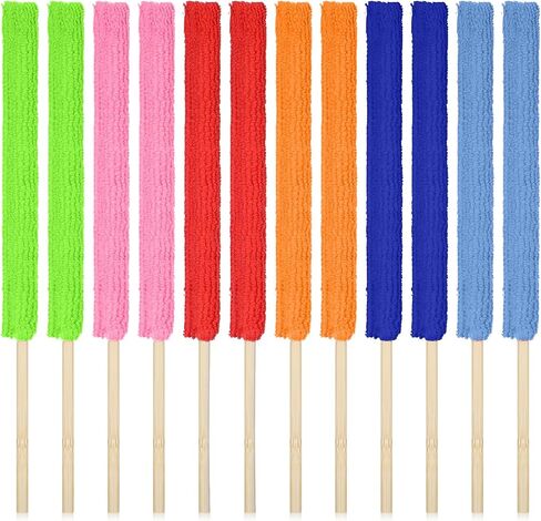 12 PCS الألياف الدقيقة تفاصيل العصي Duster ، Mini Duster Crevice Cleaning Tool Cleaning Brush Car Care AC تنفيس للستائر ، غبار الفجوة ، المساحات الصغيرة (متعدد الألوان) in Saudi Arabia