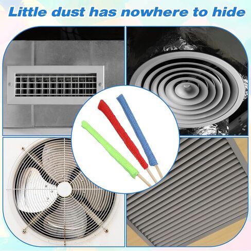 12 PCS الألياف الدقيقة تفاصيل العصي Duster ، Mini Duster Crevice Cleaning Tool Cleaning Brush Car Care AC تنفيس للستائر ، غبار الفجوة ، المساحات الصغيرة (متعدد الألوان) in Saudi Arabia