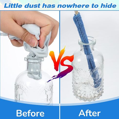 12 PCS الألياف الدقيقة تفاصيل العصي Duster ، Mini Duster Crevice Cleaning Tool Cleaning Brush Car Care AC تنفيس للستائر ، غبار الفجوة ، المساحات الصغيرة (متعدد الألوان) in Saudi Arabia