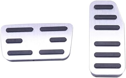 XITER No Drill Anti-Slip Aluminum Gas Brake Pedal Cover Foot Pedal Pads kit for Honda HRV 2014 2015 2016 2017 2018 2019 2020 2021 2022 (Silver) in Saudi Arabia