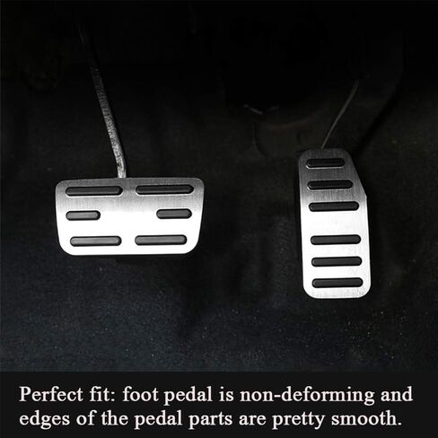XITER No Drill Anti-Slip Aluminum Gas Brake Pedal Cover Foot Pedal Pads kit for Honda HRV 2014 2015 2016 2017 2018 2019 2020 2021 2022 (Silver) in Saudi Arabia