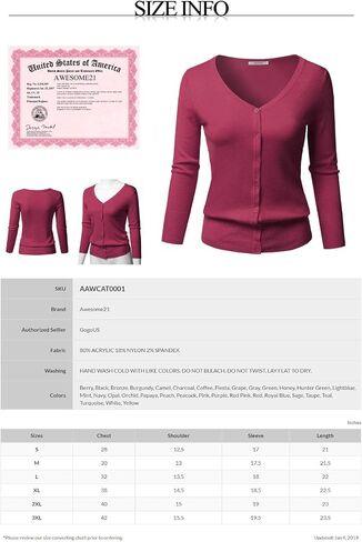 الزر الصلب للسيدات لأسفل v-neck 3/4 الأكمام المتماسكة كارديجان in Saudi Arabia