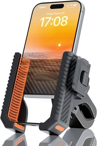 حامل هاتف الدراجة ، حامل هاتف دراجة نارية مع عدم وجود كاميرا ، مشبك للهاتف الخليوي للدراجات النارية لأجهزة iPhone 16 ، iPhone 15 Pro Max/Plus ، 14 ، S9 ، S10 وأكثر من 4.5 "إلى 7" هاتف in Kuwait