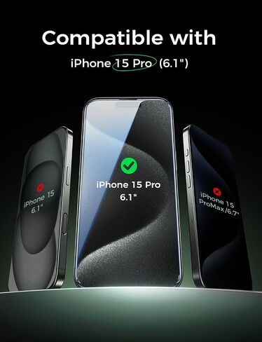 MAGIC JOHN 2 PACK for iPhone 16 Pro Screen Protector (6.3") Eye Protection, HD Clear, Auto Dust-Elimination, 9H Tempered Glass & Scratch Resistance, Full Edge Coverage in Kuwait