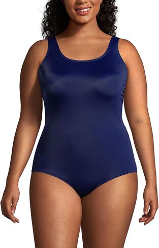LANDS 'LAND' Women's Tummy Control Clorine Clorine Recout Neck Cup Cup Tugless Sporty One Piece One Piece Swimsuit in Saudi Arabia