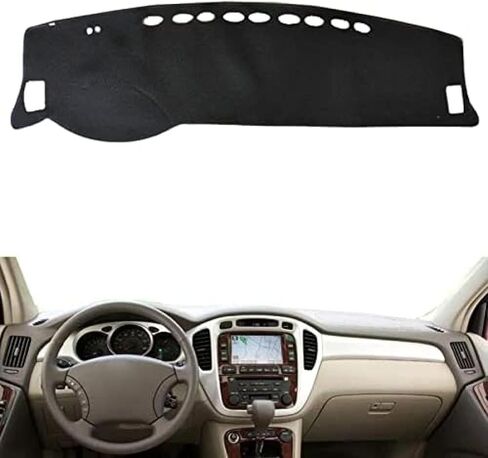 Car Dash Cover Mat,for Toyota Highlander 1st Gen XU20 2001 2002 2003 2004 2005 2006 2007,Black Edge Anti-Slip Mat Dashboard Cover Pad Interior Styling Accessories in Saudi Arabia