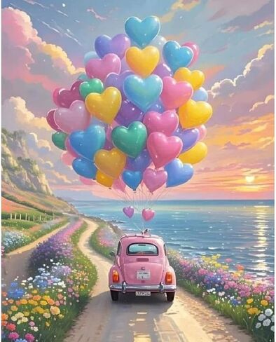 Book Paint by Numbers Kit for Adults Beginner, Flower Adult's Paint by Number Kits On Canvas, DIY Oil Painting Kits for Gift Home Wall Decor 16x20 Inch in Kuwait