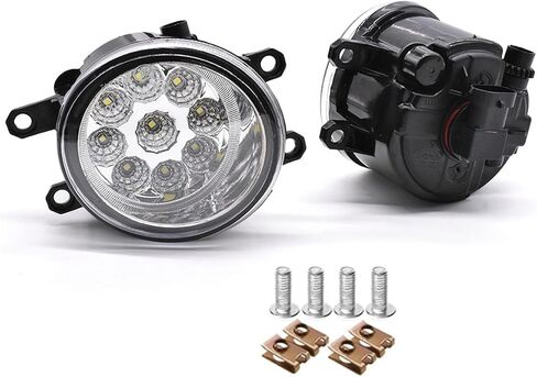 Fog Lights Assembly Compatible for Toyota Sienna Fog Lights 2011 2012 2013 2014 2015 2016 2017 2018 2019 2020, Front Bumper Fog Light Driving Light, 6000K Bright White, Pack of 2 in Saudi Arabia