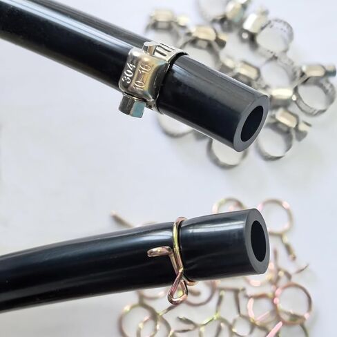 خرطوم أنابيب الفراغ السيليكون 6pcs 6.6 قدمًا + 12Size 260pcs مشابك خرطوم ، 1/8 "5/32" 3/16 " in Saudi Arabia