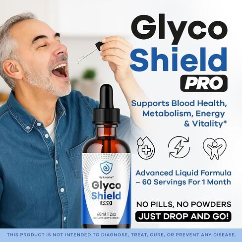 (3 Pack) Glyco Shield Drops - Official GlycoShield Pro Blood Formula Support Supplement Drops - Maximum Strength Original Natural to Overall Wellness and Support Health Reviews, 3 Bottles for 3 Months in Saudi Arabia