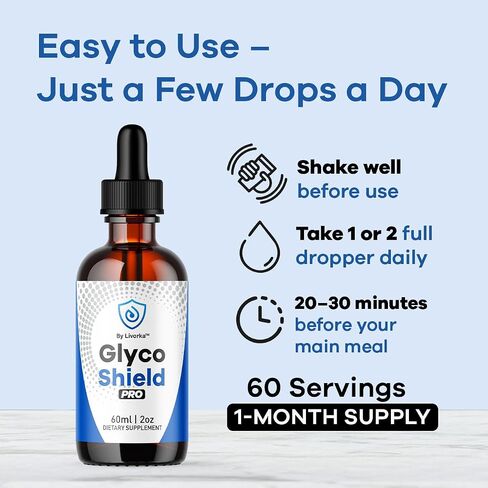 (3 Pack) Glyco Shield Drops - Official GlycoShield Pro Blood Formula Support Supplement Drops - Maximum Strength Original Natural to Overall Wellness and Support Health Reviews, 3 Bottles for 3 Months in Saudi Arabia