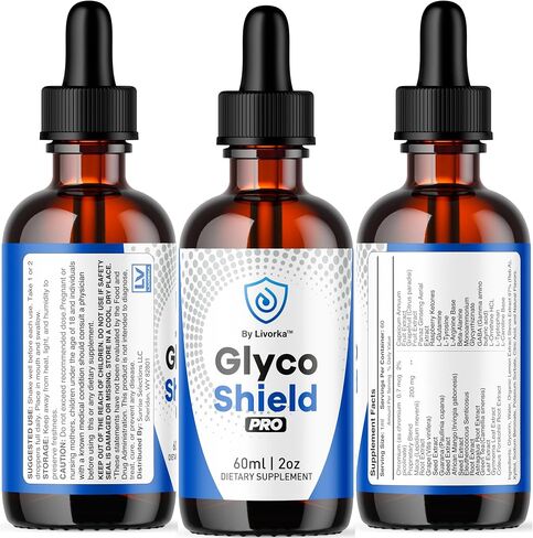 (3 Pack) Glyco Shield Drops - Official GlycoShield Pro Blood Formula Support Supplement Drops - Maximum Strength Original Natural to Overall Wellness and Support Health Reviews, 3 Bottles for 3 Months in Saudi Arabia