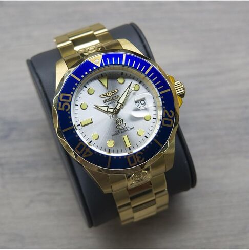 Invicta Men's 13872 Pro Diver Adalog Display Watch Automatic Gold Watch in Saudi Arabia