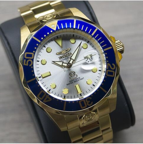 Invicta Men's 13872 Pro Diver Adalog Display Watch Automatic Gold Watch in Saudi Arabia
