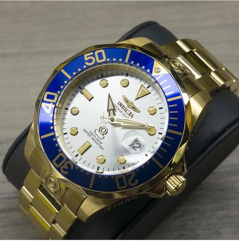Invicta Men's 13872 Pro Diver Adalog Display Watch Automatic Gold Watch in Saudi Arabia