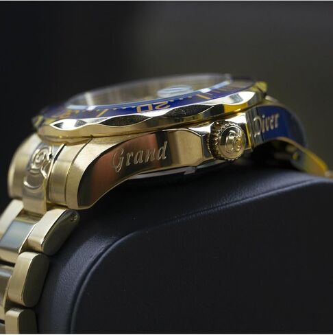 Invicta Men's 13872 Pro Diver Adalog Display Watch Automatic Gold Watch in Saudi Arabia