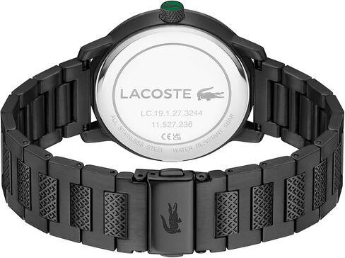 lacoste.12.12 Metropole Men's 3H's 3H Quartz Watch ، سوار الفولاذ المقاوم للصدأ - الجدول الزمني الكلاسيكي ، الأنيق - هدية له in Saudi Arabia