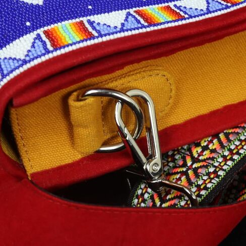 Handmade Beaded Bag| Native American Style Crossbody Handbag| Czech Glass Beads Shoulder Bag| Unisex Handbag| in Kuwait