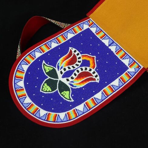 Handmade Beaded Bag| Native American Style Crossbody Handbag| Czech Glass Beads Shoulder Bag| Unisex Handbag| in Kuwait