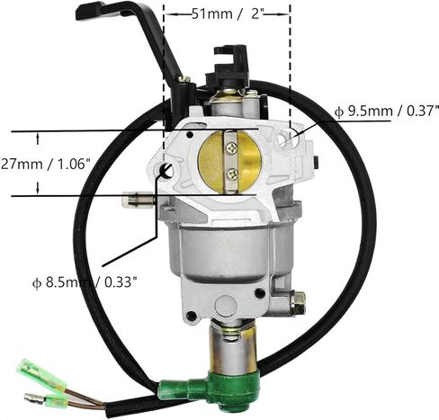 fullas Huayi P27-2 Generator Carburetor Automatic Choke for Honda GX340 GX390 Powerhorse DF7000 DFD7000 7000ES 9000ES DuroMax XP8500E-CA XP10000E Wen 5500 7000 9000W Generator in Kuwait