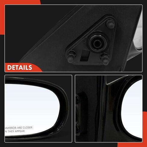 A -premium side Driver Side Door Mirror - متوافق مع Toyota Corolla 1998 1999 2000 2001 2002 - مرآة الرؤية الخلفية غير المليئة غير المليئة وغير السوداء - استبدل# 8794002090 in Kuwait