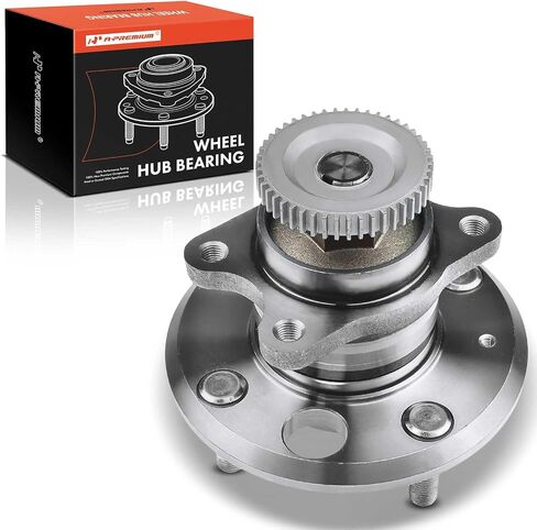 A-Premium الخلفي محمل وتجميع المحور مع حلقة ABS و 4-lug متوافقة مع Hyundai Sonata 1999-2005 & Kia Optima 2001-2006 ، Magentis 2001-2006 ، 4-Wheel ABS in Saudi Arabia