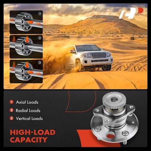 A-Premium الخلفي محمل وتجميع المحور مع حلقة ABS و 4-lug متوافقة مع Hyundai Sonata 1999-2005 & Kia Optima 2001-2006 ، Magentis 2001-2006 ، 4-Wheel ABS in Saudi Arabia