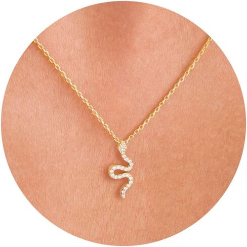 VRIUA Gold Necklace for Women – 14K Gold Plated Fish, Bee, Turtle, Cat, Sea Turtle, Snake, Dragon, Dragonfly, Elephant, Horse, Conch and Seahorse Pendant Necklace Trendy Jewelry in Kuwait