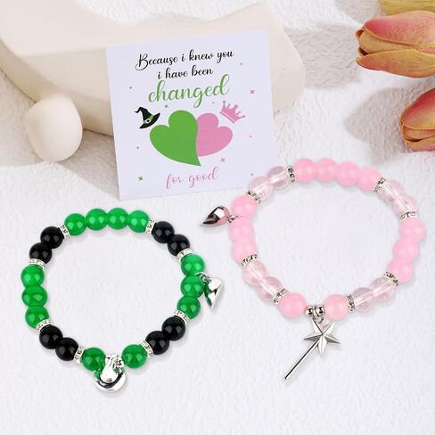 لأساور الصداقة في Elphaba Glinda مطابقة ، و Crown Crown Witch Hat Hat مطابقة الأساور ، وملحقات BFF الأزواج مع بطاقة شريرة لحفلة المشجع in Kuwait
