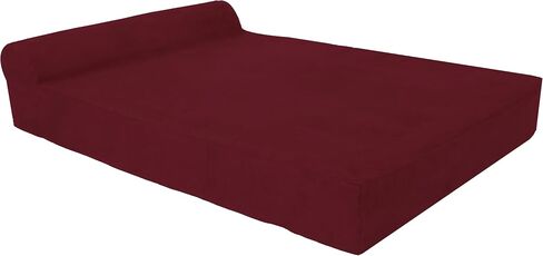 Barker Junior - 4" Pillow Top Orthopedic Dog Bed with Headrest for Small Dogs 20-30 Pounds in Kuwait