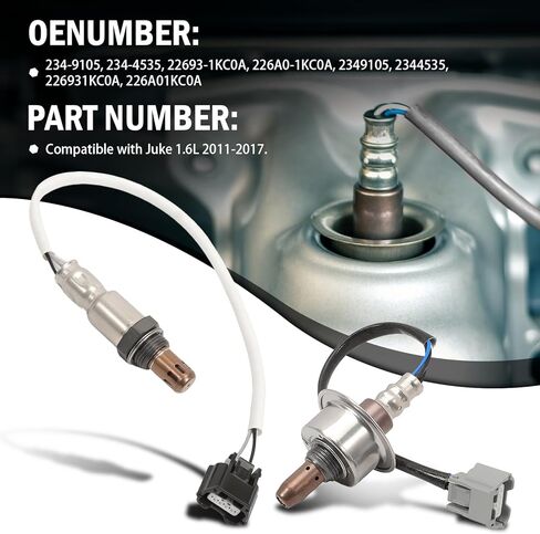 مستشعر Oxygen O2 Upstream & Downstream متوافق مع Nissan Juke 1.6l 2011 2012 2014 2014 2015 2017 2017 يستبدل 234-9105 234-4535 in Saudi Arabia