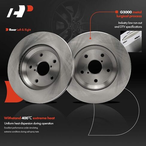 A-Premium 12.44 inch (316mm) Front Vented Disc Brake Rotors Compatible with Select Subaru Models - Forester 2019-2021, WRX 2022, 2-PC Set in Saudi Arabia